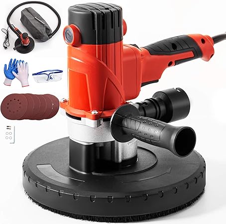 VEVOR Lijadora de Pared 1200 W, Pulidora de Obra Seca 1200 W