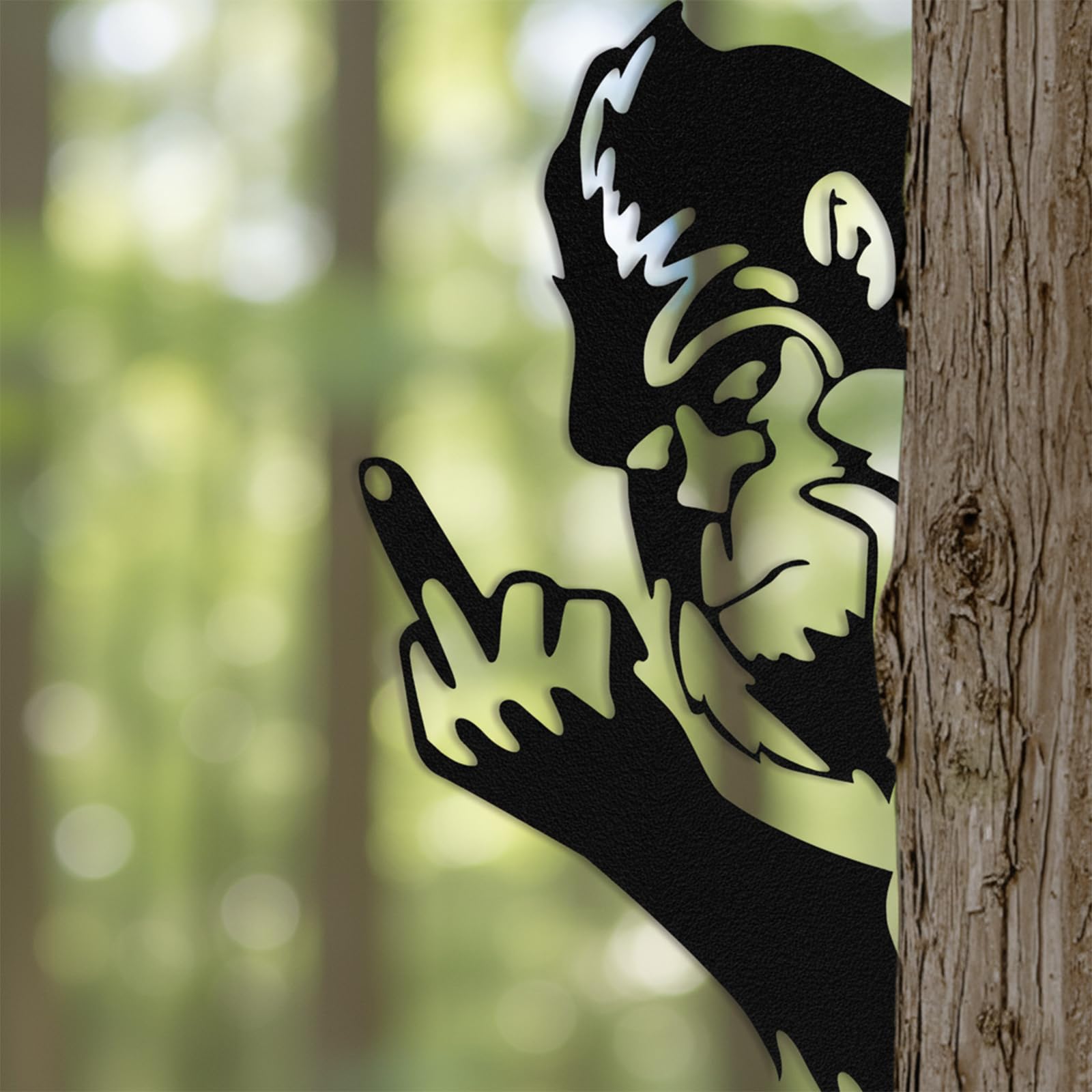 View 1 of *USED*
Quanqiuyi Funny Gorilla Wall Art - Rustproof Metal Sculpture for Outdoor Garden & Patio Decor, Wilderness Theme Novelty Gift (Number 50)