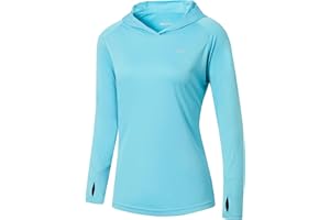 Willit Women's UPF 50+ Sun Protection Hoodie SPF Shirt Long Sleeve Hiking Fishing Outdoor Shirt Lightweight Hoodie