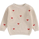 Toddler Baby Boy Girl Heart Knit Sweater Kids Infant Newborn Outfit