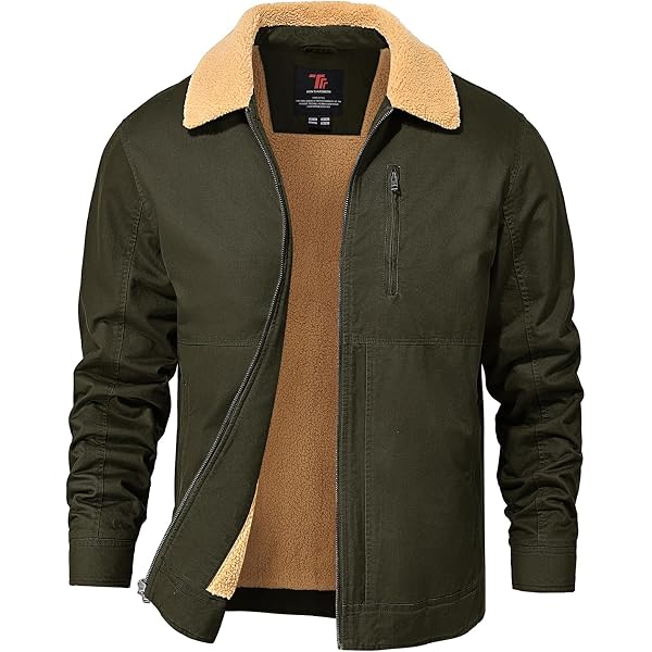 EKLENTSON Mens Winter Coats Thick Thermal Warm Fleece Lined Lapel
