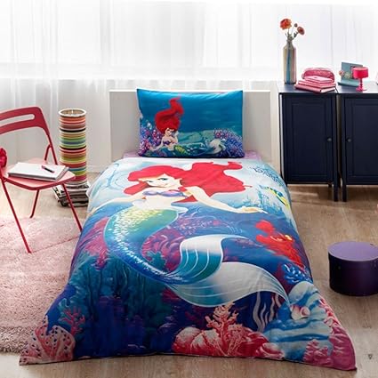 Amazon Com Disney Ariel Bedding Duvet Cover Set New Licensed 100