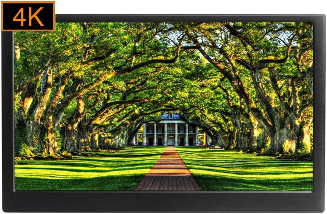 Portable Computer Monitor, 4K 15.6 inch HDR LCD Eye-Care Gaming Working Monitor, IPS Screen Resolution 3840 x 2160 Display Screen Built-in Speaker for PS3 / PS4 / Xbox 360 / Xbox ONE ect.