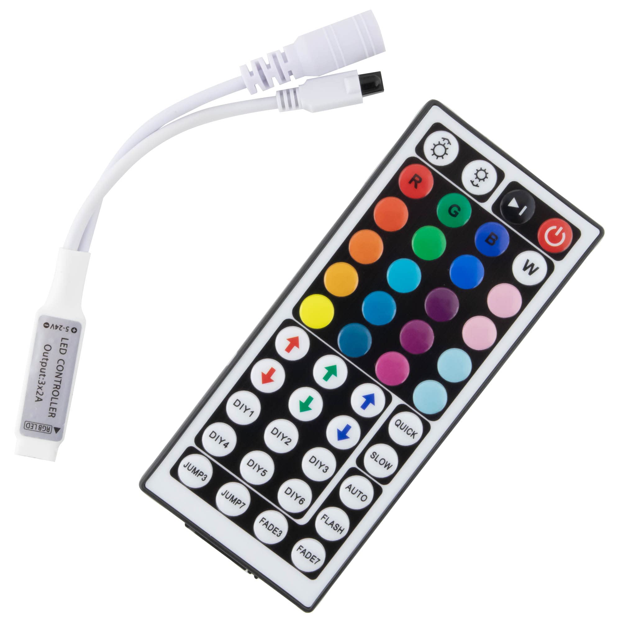 SeKi RGB Control IR with 24 or 44 Keys in Standard or Mini Design for LED RGB Strips (44 Keys Mini)