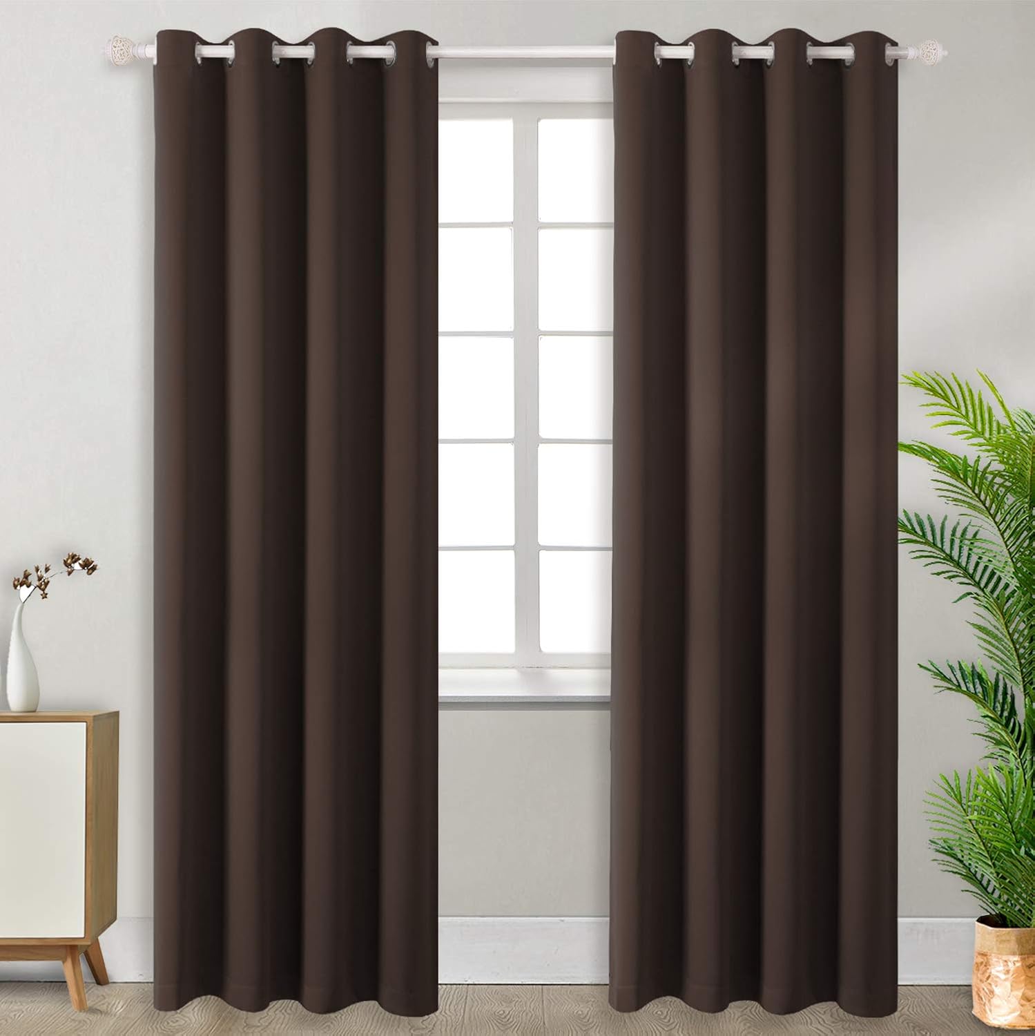 Rideaux Occultants Isolant Thermiques Rideau De Fenêtre Uni Opaque à