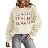Reuseket Teacher Sweatshirts for Women Vintage Kindness Sweatshirt Inspirational Graphic Crewneck Hoodies Teacher Gifts