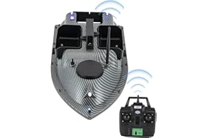 DDYOOK RC Bait Boat, 600m/1968ft High Speed Remote Surf Fishing Bait Boat 4.4LBS Loading Positioning Bait Boat with GPS and 2 x 5200Mah Battery for Ocean Lake Fishing, Auto Navigation, Cruise Control (Gray)