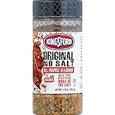Kingsford Original No Salt All-Purpose Seasoning 4.25 oz – Bold, Savory Taste Flavor with Zero Sodium for Grilling & Roasting