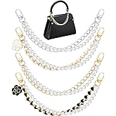 SUBANG 4 Pieces Pearl Purse Chain Bag Extender Chain Handbag Straps Metal Purse Strap Extender Bag Shoulder Handle Replacement Charms Accessories for Women