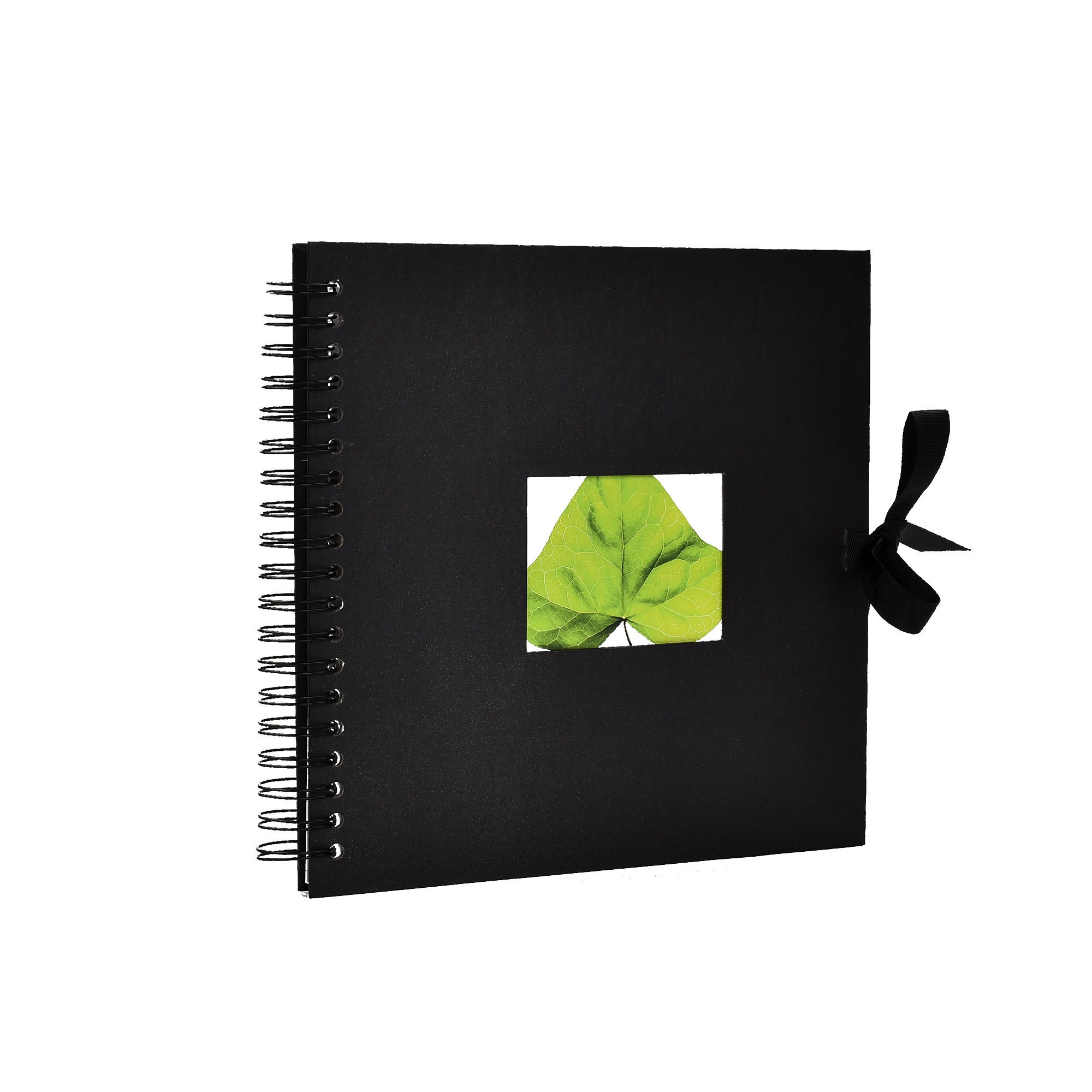 Arpan Photo Album Scrapbook DIY Memory Book Spiral Bound 50 Cream Pages 25 Sheets With Cut-Out Window Wedding Gift Guest Book