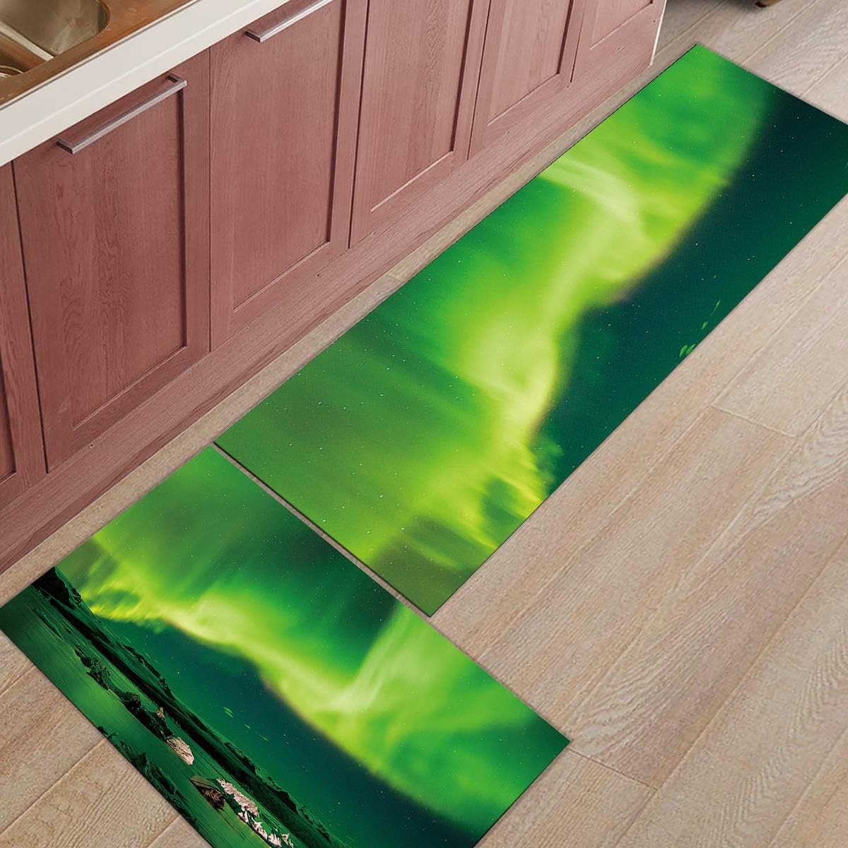 FAMILYDECOR - Alfombra de cocina para piso, con parte trasera de goma