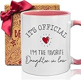 Funny Favorite Daughter in Law Coffee Mug Gift for DIL, It's Official I'm The Favorite daughter in law mug, Engagement, Wedding Mugs Gifts from Mother-in-law, officially favorite Child Daughter mug106