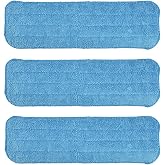 Layers 18"Microfiber Replacement Mop Pads- Reusable Mop Heads Refills | Fit Most 16-18inch Spray Mop, Machine Washable Absorbent Mop Pads- 3Pack