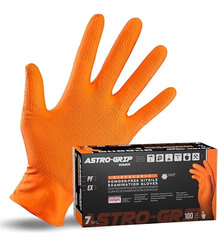 SAS Safety 66574 Astro-Grip Powder‐Free 7 Mil Nitrile Gloves, X