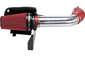 4" Cold Air Intake System High Flow Air Filter Kit with Heat Shield for Chevy for Silverado V8 4.8L 5.3L 6.0L 1500 2500 3500 