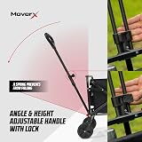MoverX 70L Festival Trolley, Folding Cart with Wide Wheels, Black view 4