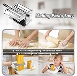 Sailnovo 3-in-1 Stainless Pasta Machine 9 Thickness 2 Width Cutters view 6