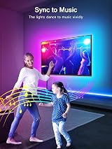 GIPOYENT LED TV Backlight 7M RGB Bluetooth Music Sync 65-85 inch 23ft view 5