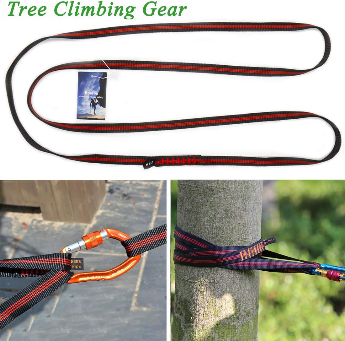 Boaton 48'' Climbing Utility Cord, Nylon Sling Runners, Tree Climbing Gear, Rigging Tool for Tree Work, Rock Climbing, Rescue, Rappelling, Rigging, Hiking, Emergency Gear : Sports & Outdoors
