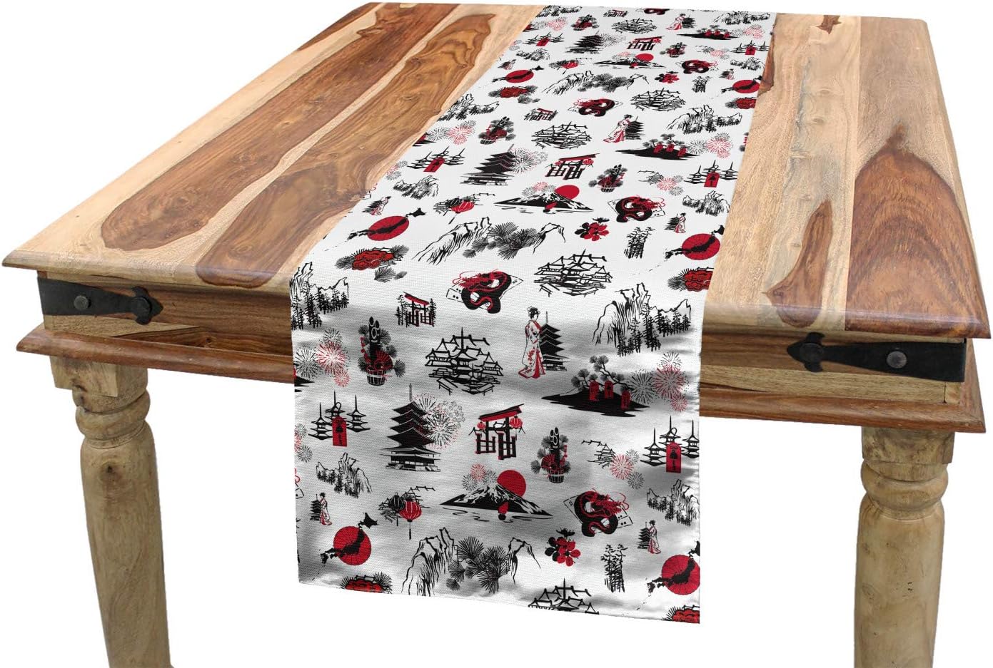 Lunarable Asian Table Runner, Pattern with Thumbnail
