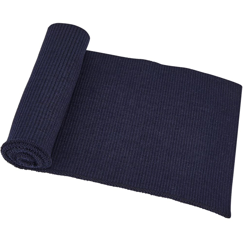 GORGECRAFT Cuffs Ribbing Stretch Knit Waistband Fabric Sewing Supplies Collar NeckBands Hem Trim Handcrafted Fabric Trimming for Sleeve Cuffs Jacket Neckline Edging Garments Blue 37.4x5.7inch