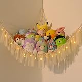 VISATOR Toy Hammock for Stuffed Animals Macrame Baby Nursery Storage Net view 1