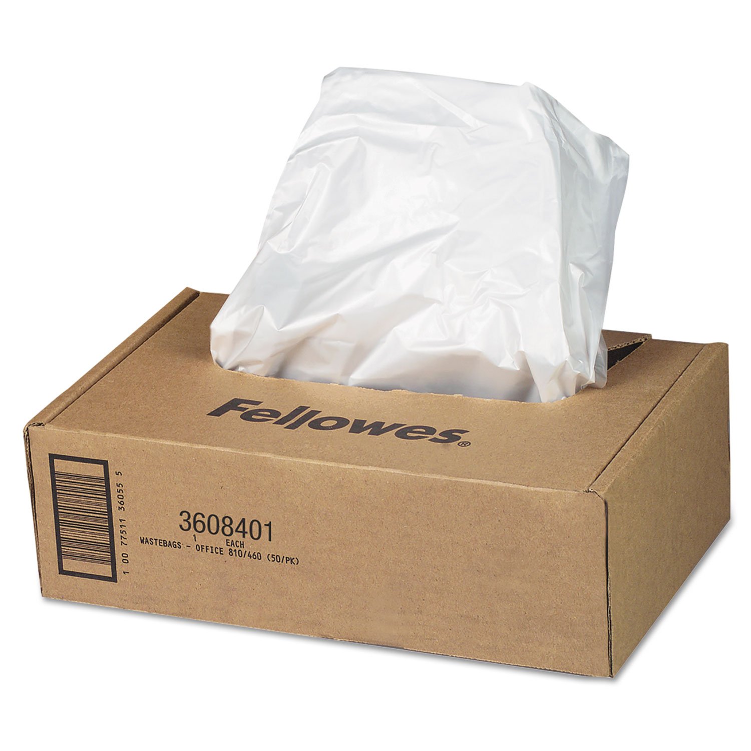 Photo 1 of Fellowes Powershred Waste Bags for AutoMax 500C and 300C Auto Feed Shredders, 50 Bags & Ties (3608401)