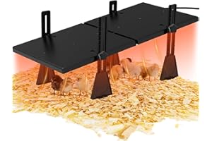 Keltne Large Brooder Heater for Chicks, 22.5" x 11.2" for up to 20 Chicks, Radiant Heat Waterproof Chick Brooder Heating Plate with Adjustable Height and Angle, 2 Heating Plate Brooder Chicks Warmer