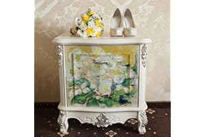 Flortlias Large Decoupage Paper for Furniture, Floral Printed Tissue Paper for Furniture, DIY Crafts Rice Papers, Bloom Magnolia, 16.53'' x 19.69''