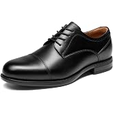 Men's Full-Grain Leather Brogue Comfort Oxford Dress Shoes | Full-grain leather oxford with brogue detailing. Flexible forefoot, cushioned insole &amp; padded heel collar for all-day comfort