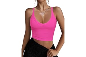 RIROW Womens Ribbed Racerback Workout Tank Tops Cropped Fitted Tee XS-XL 2026 New
