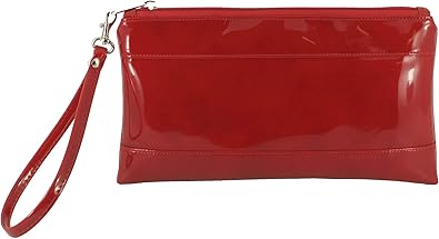 dark red clutch bag