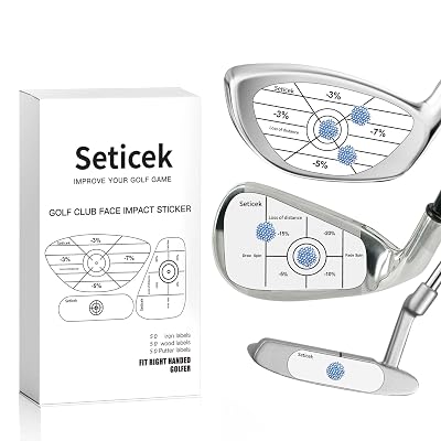 Seticek Professional Golf Impact Tape 150 Pc |Self-Teaching Sweet Spot and Consistency Analysis | Improve Golf Swing Accuracy and Distance