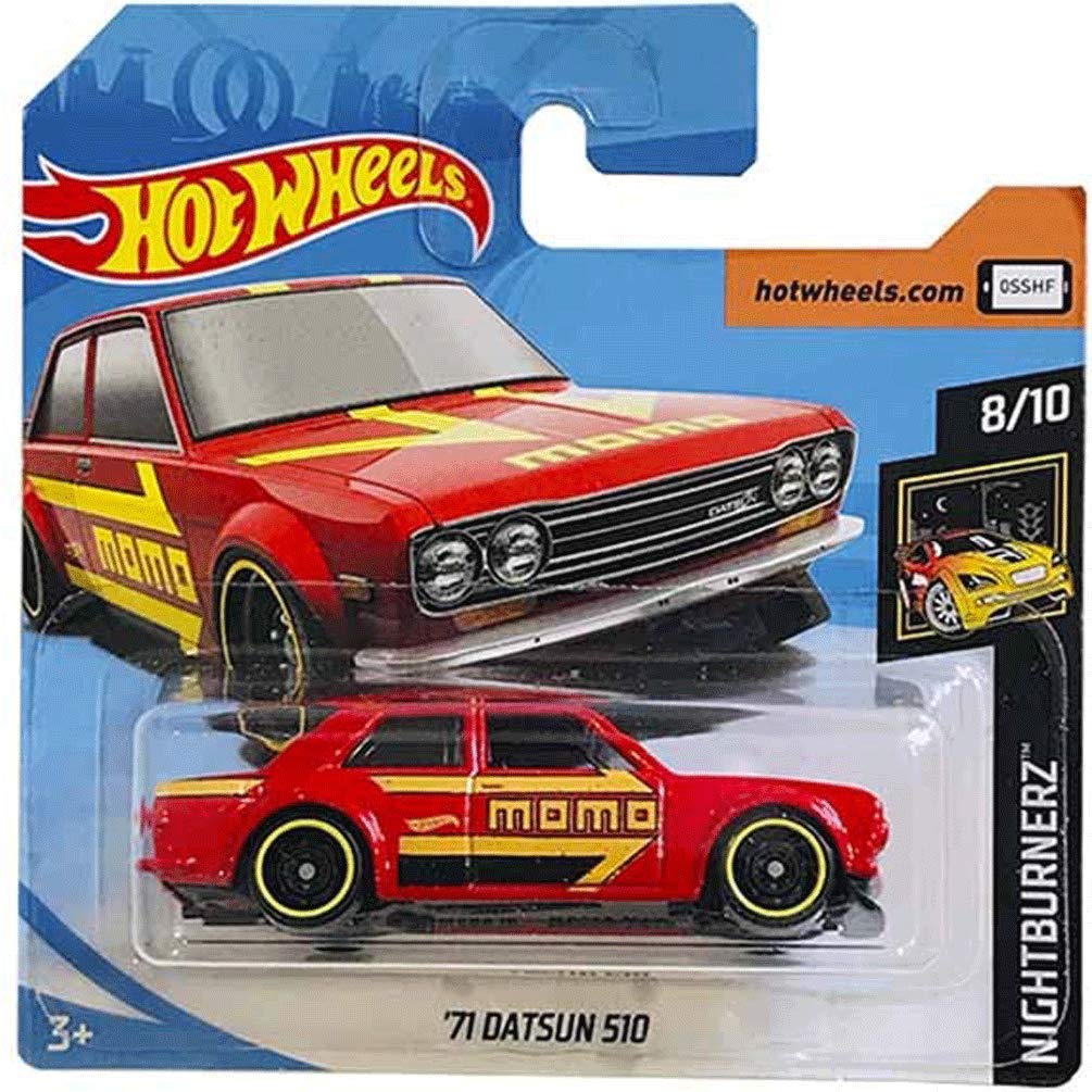 Hot Wheels 71 Datsun 510 NightBurnerz 8/10 2019 (097/250) Short Card