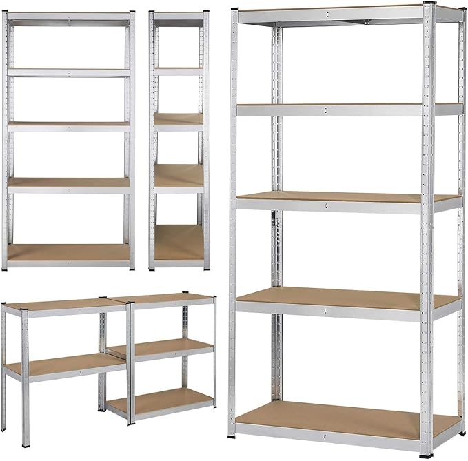Yaheetech Heavy Duty 5 Tier Metal Garage Shelving Unit Boltless Storage