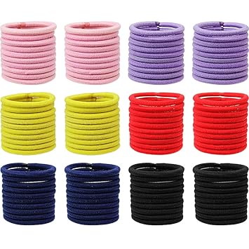 Habibee 120pcs Tiny Baby Girls Elastic Rubber Hair Bands Ouchless