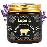 Lopeie Upgraded Organic Tallow Balm | Beef Tallow for Skin & Face – Whipped Grass-Fed Tallow and Honey Balm for Dry, Sensitive Skin, Natural Hydrating Face Moisturizer with Raw Honey (Lavender)