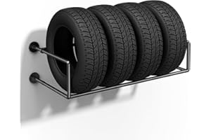 Tire Rack Wall Mount Adjustable Length 35 or 53 Inches Heavy Duty Tire Storage Rack and Wheel Rack for Garage Workshop Repair