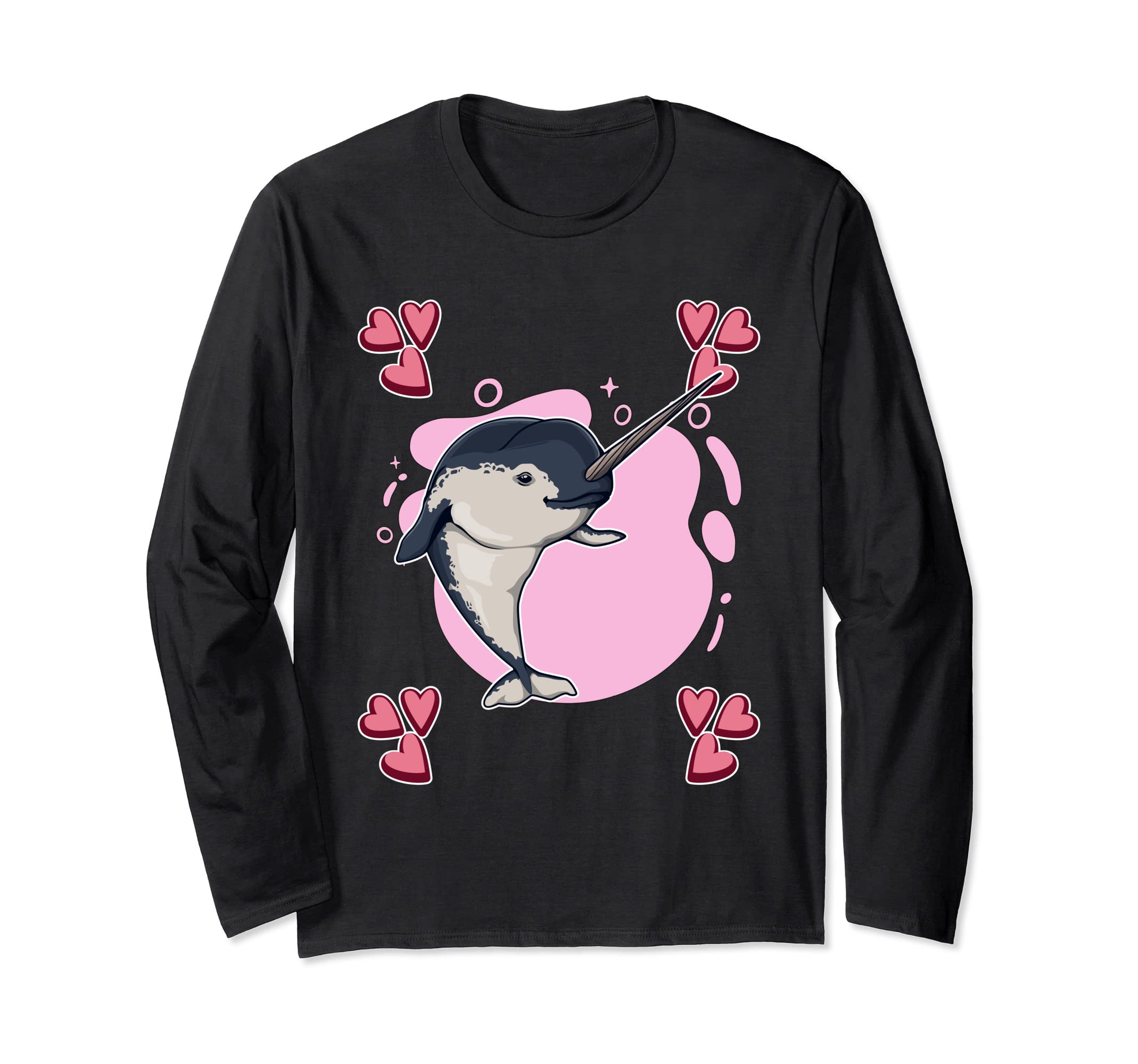 Narwhal Heart Design Narwhale Stuff Narwhals Long Sleeve T-Shirt
