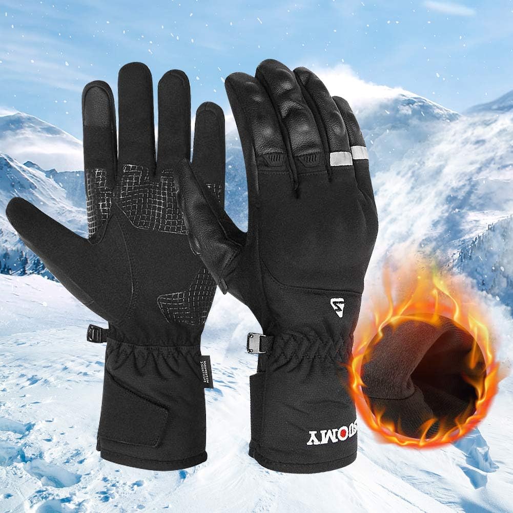 Winter Motorbike Gloves Waterproof Mens Womens Touchscreen - Image 4