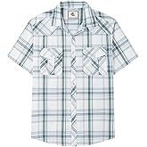 Coevals Club Mens Short Sleeve Pearl Snap Western Cowboy Shirt Button Up Casual Work Dress Shirts