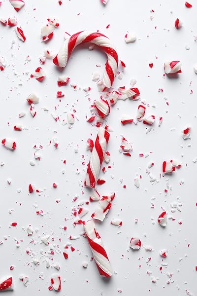 FRUIDLES CRUSHED PEPPERMINT CANDY CANES, CHRISTMAS FLAVOR TOPPINGS, RESEALABLE BAG (HALF-POUND)