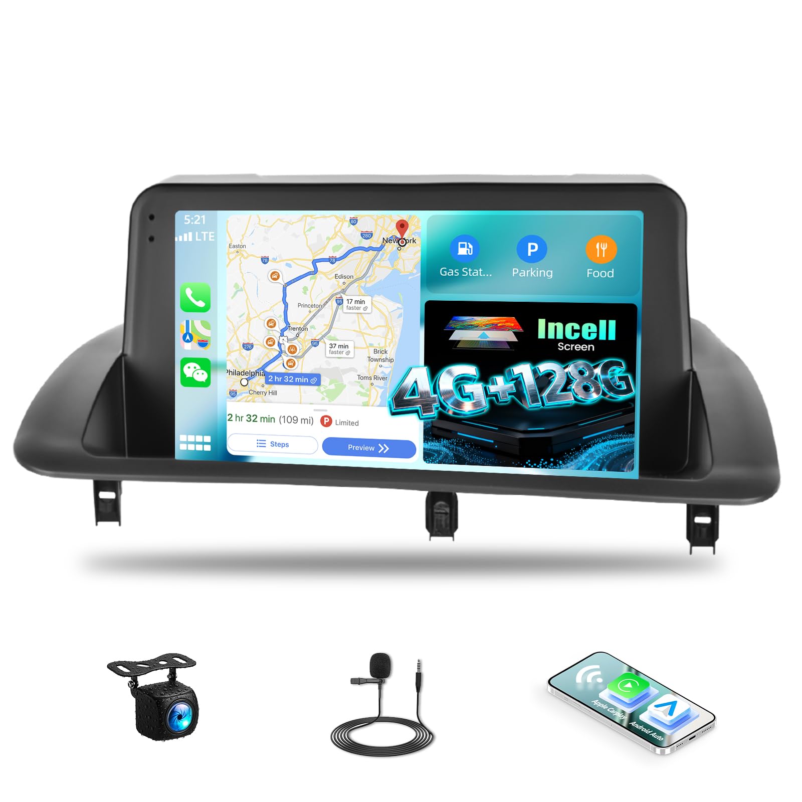 Photo 1 of 4G+128G Android Car Stereo for Lexus CT200 2011 2012 2013 2014 2015 2016 2017 2018 with Wireless Carplay Android Auto 9 Inch Touch Screen Head Unit Replacement Backup Camera WiFi GPS RDS Bluetooth