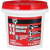 DAP '33' Window Glazing, White, 8 Oz (7079812120)