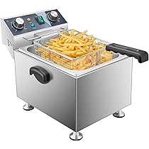 Festa Essential 13.6QT Electric Deep Fryer - 1750W Commercial Countertop Fryer With Timer & Temp Control
