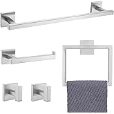 YACVCL Towel Bar Set, 5 Pieces Bathroom Hardware Set Brushed Nickel Bathroom Accessories, SUS304 Stainless Steel Towel Racks Holder Set Wall Mounted 23.6 Inch