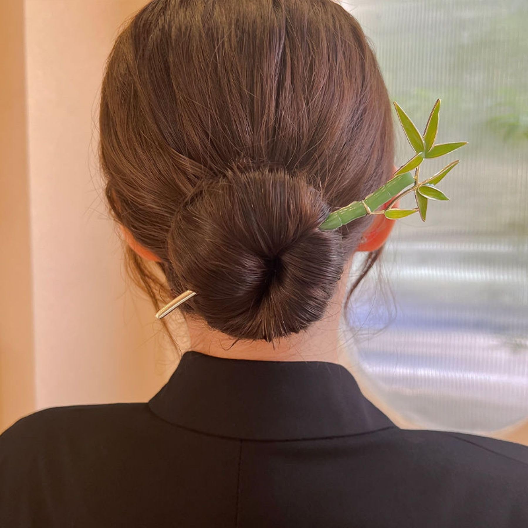 XINGNIAO Elegant Metal Rose Hairpin Hair Chopsticks Metal Hair Sticks Pins with Rose Bun Updo Holder for Women and Girls