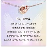 STORYJEWELLERY Friend Necklace, Friend Birthday Valentines Day Gifts for Women, Bestie Necklaces, Friendship Gifts for Women, BFF Gift, Friendship Jewelry, Double Circle Necklaces