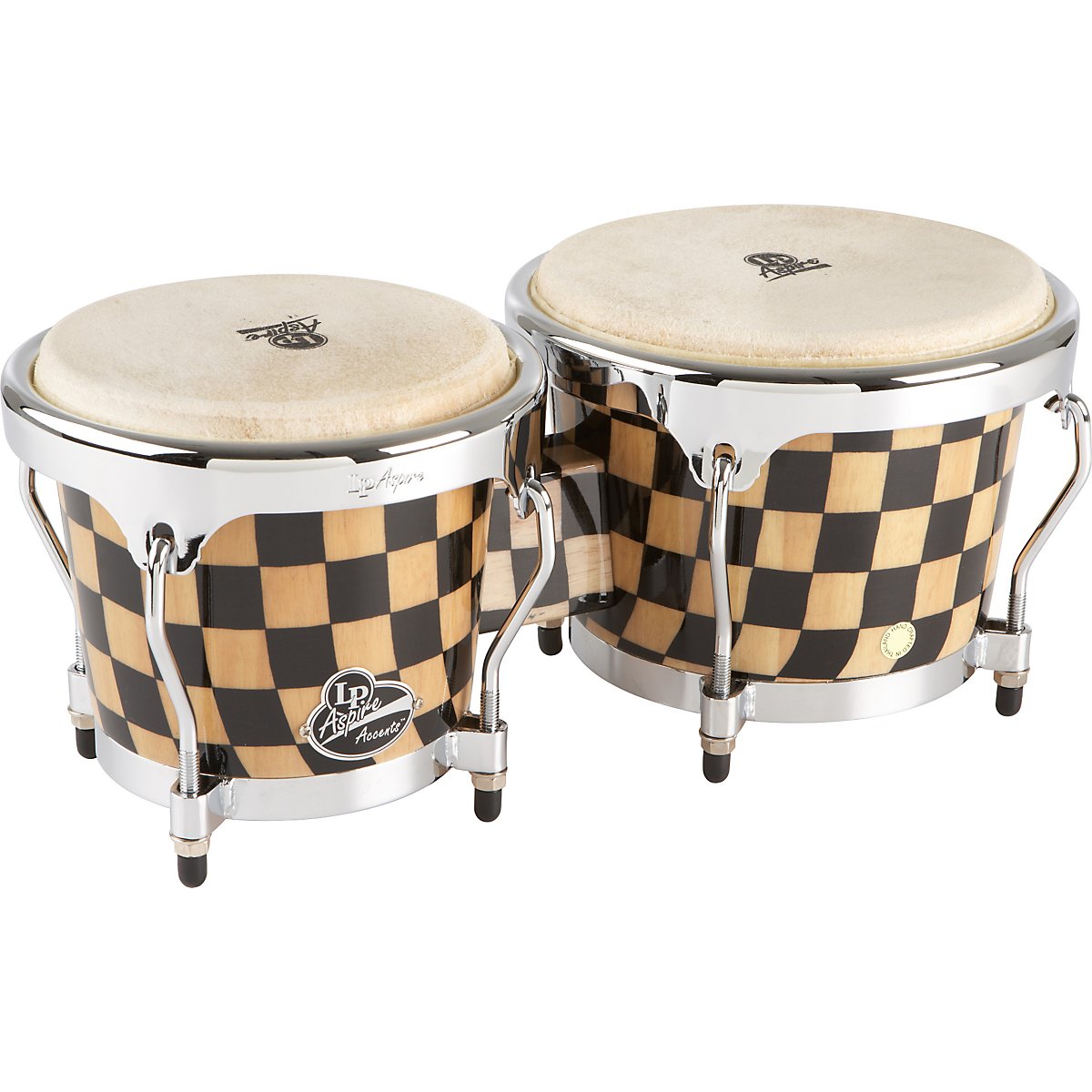 LP Latin Percussion Aspire Accent Bongo Checkerboard LPA601-CHCK