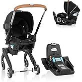 Evenflo Shyft DualRide Infant Car Seat Stroller Combo w Carryall Storage &amp; Extended Canopy (Onyx)